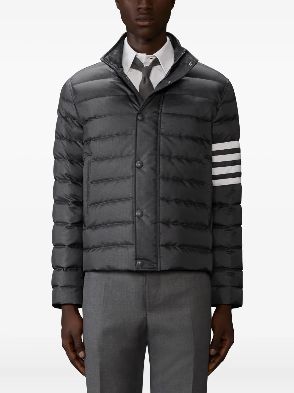 Thom Browne four-bar stip-detail jacket | Down Jackets | Image 2