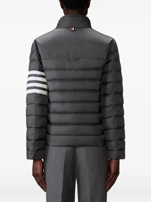 Thom Browne four-bar stip-detail Jacket | Grey | FARFETCH GE