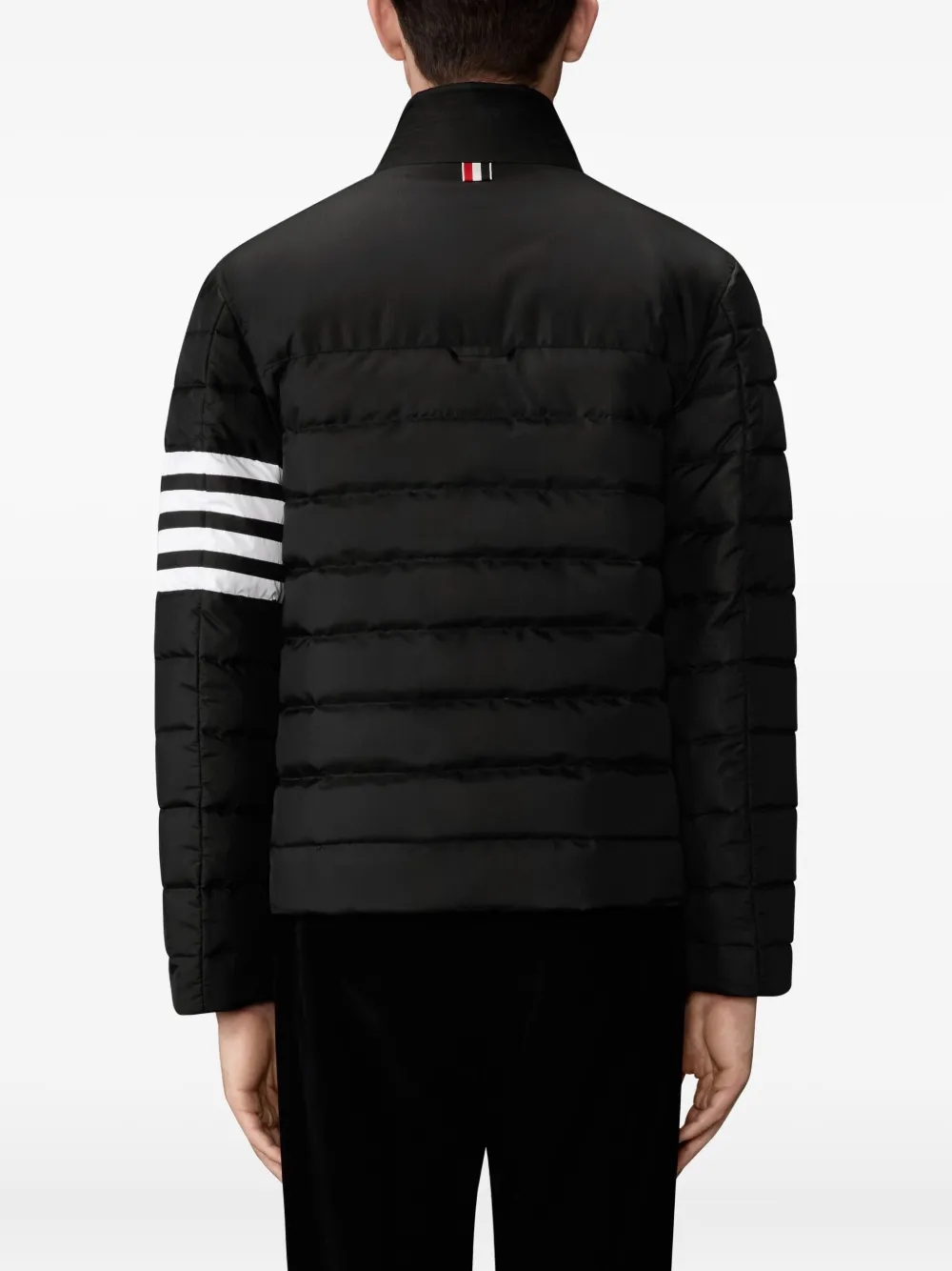 Thom Browne 4-Bar jack met streepdetail Zwart