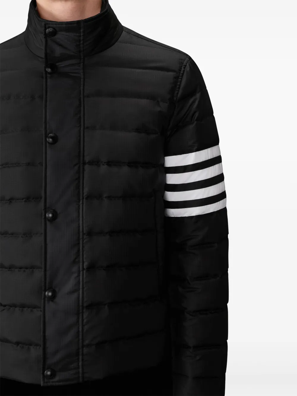 Thom Browne 4-Bar jack met streepdetail Zwart