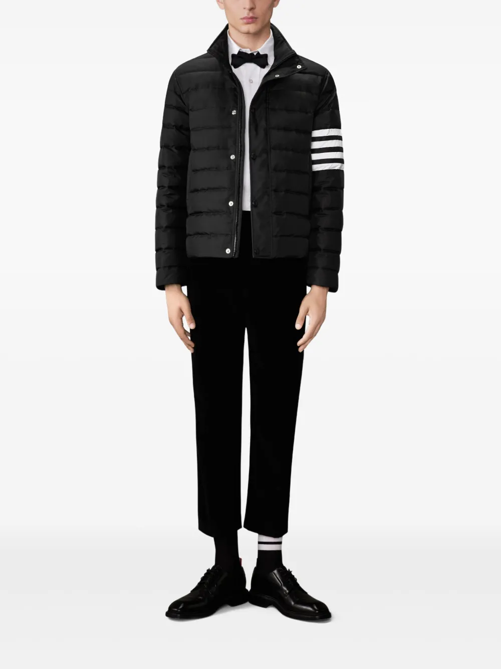 Thom Browne four-bar stripe-detail jacket | Padded & Down Jackets | Image 2