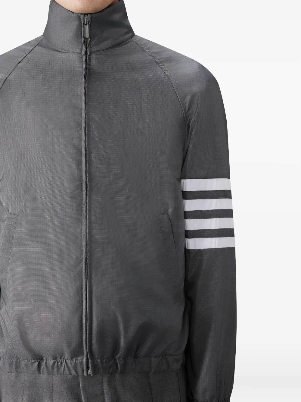 Thom Browne 4-Bar trainingsjack met raglan mouwen Grijs