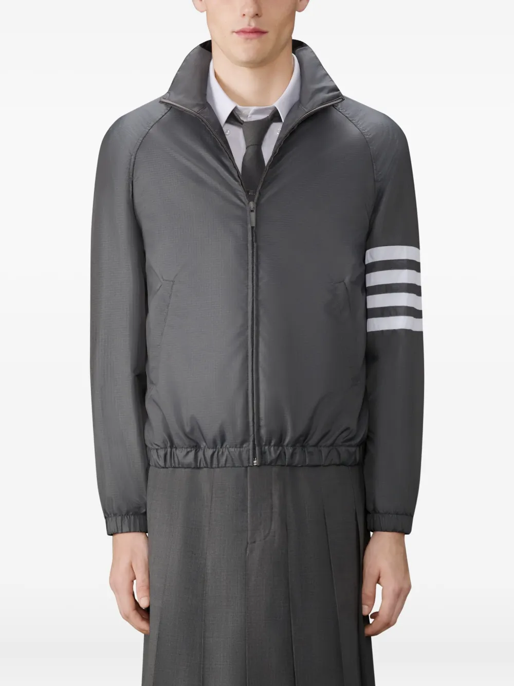Thom Browne 4-Bar trainingsjack met raglan mouwen Grijs