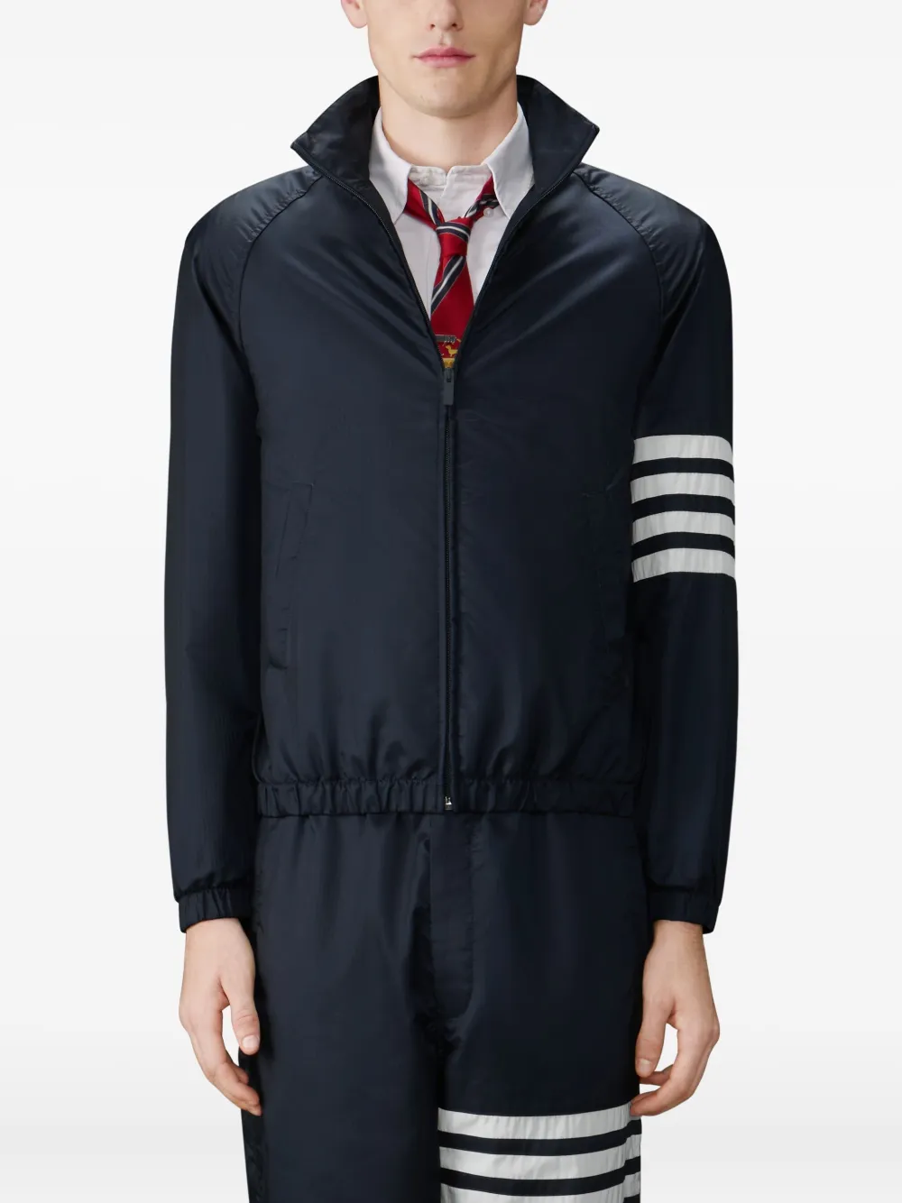 Thom Browne 4-Bar ripstop raglan trainingsjack Blauw