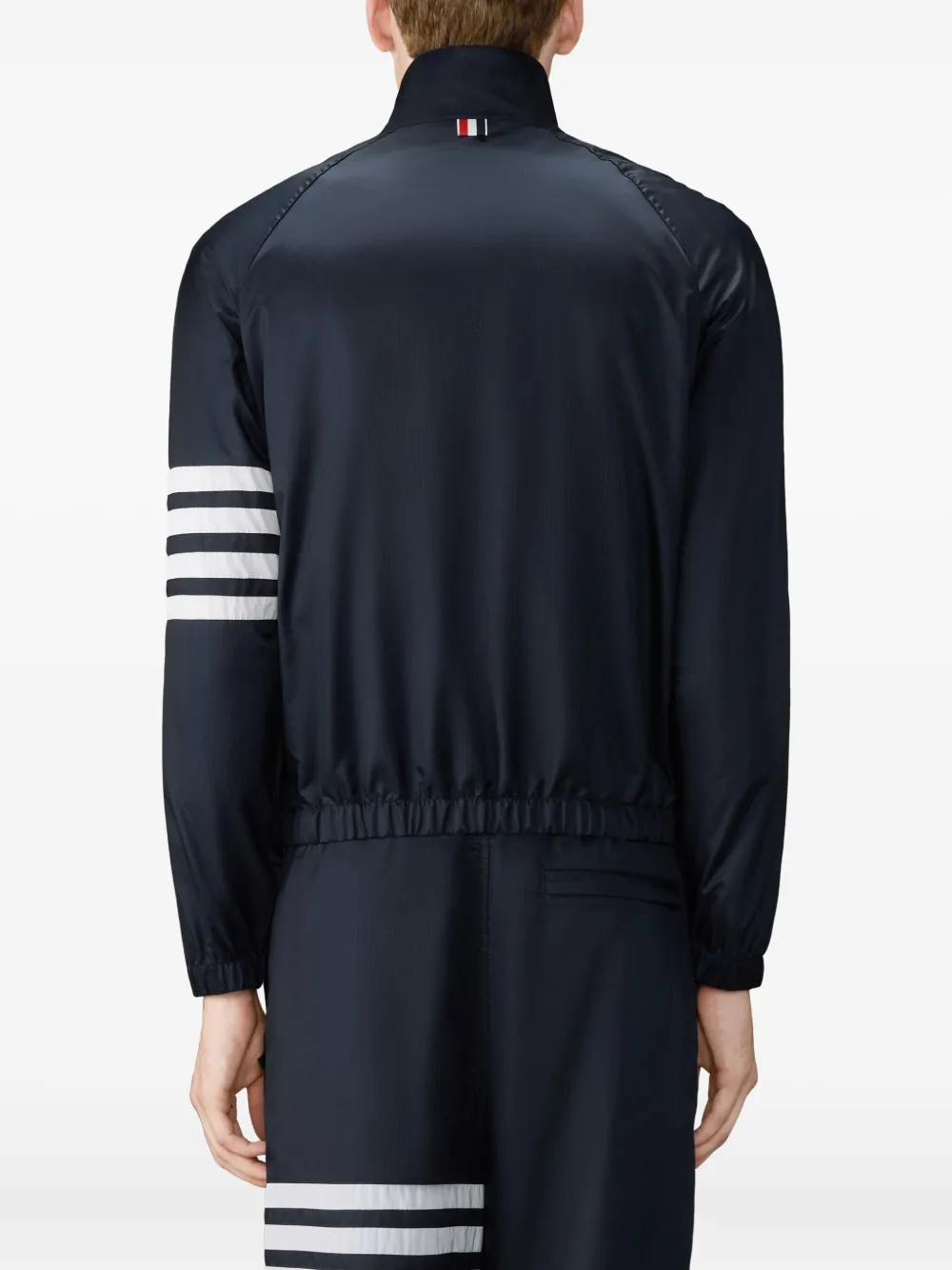 Thom Browne 4-Bar ripstop raglan trainingsjack Blauw