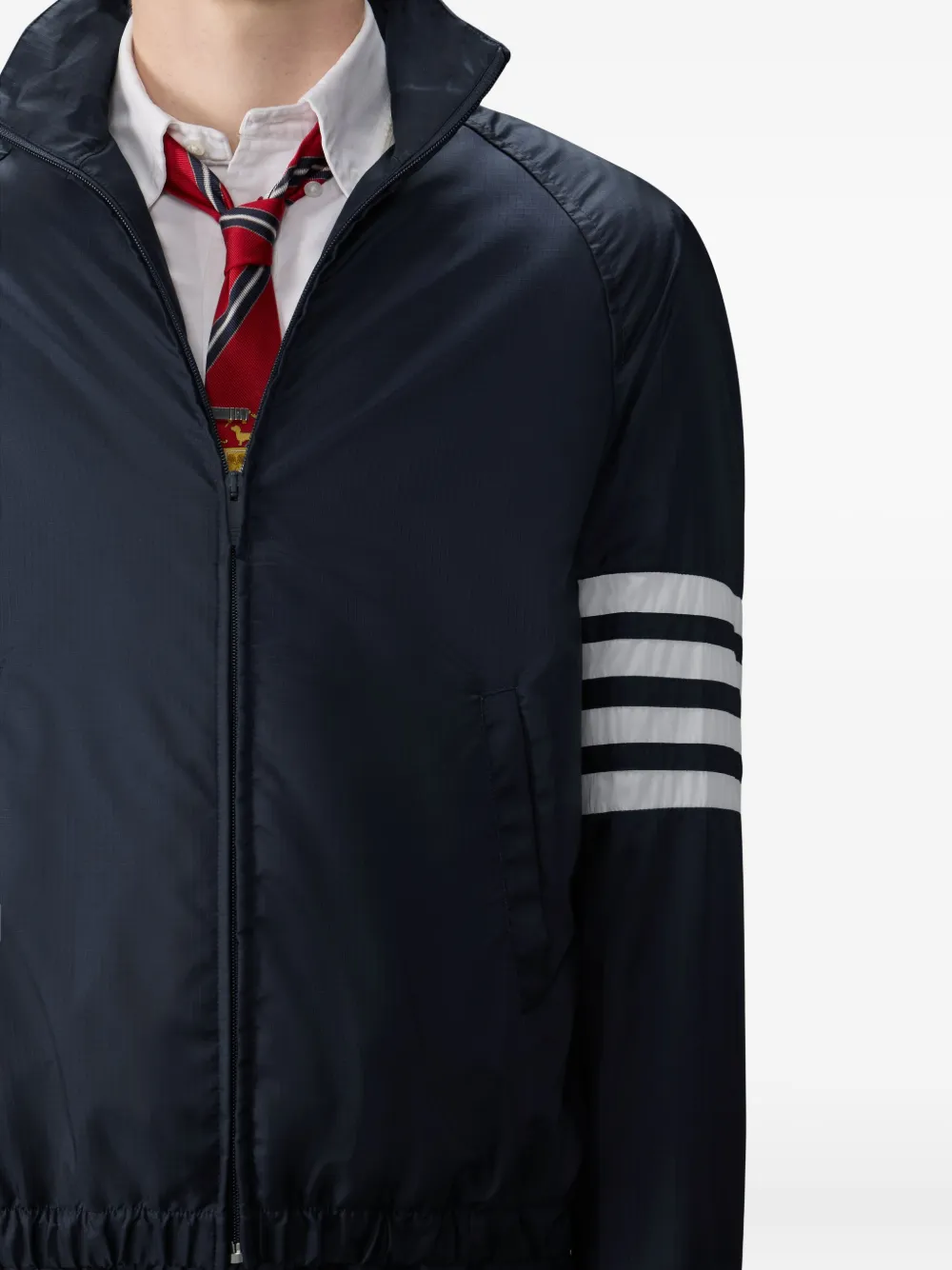 Thom Browne 4-Bar ripstop raglan trainingsjack Blauw