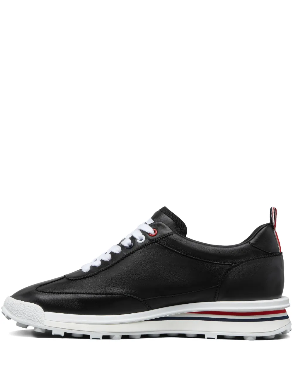 Thom Browne lace-up leather sneakers - Black