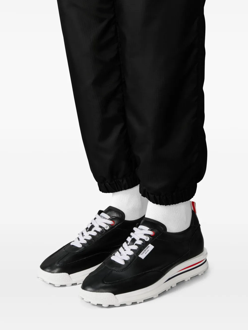 Thom Browne Leren sneakers Zwart