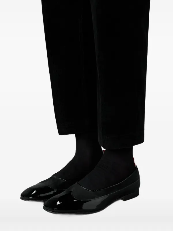 Thom Browne レザー フラットシューズ | ブラック | FARFETCH JP