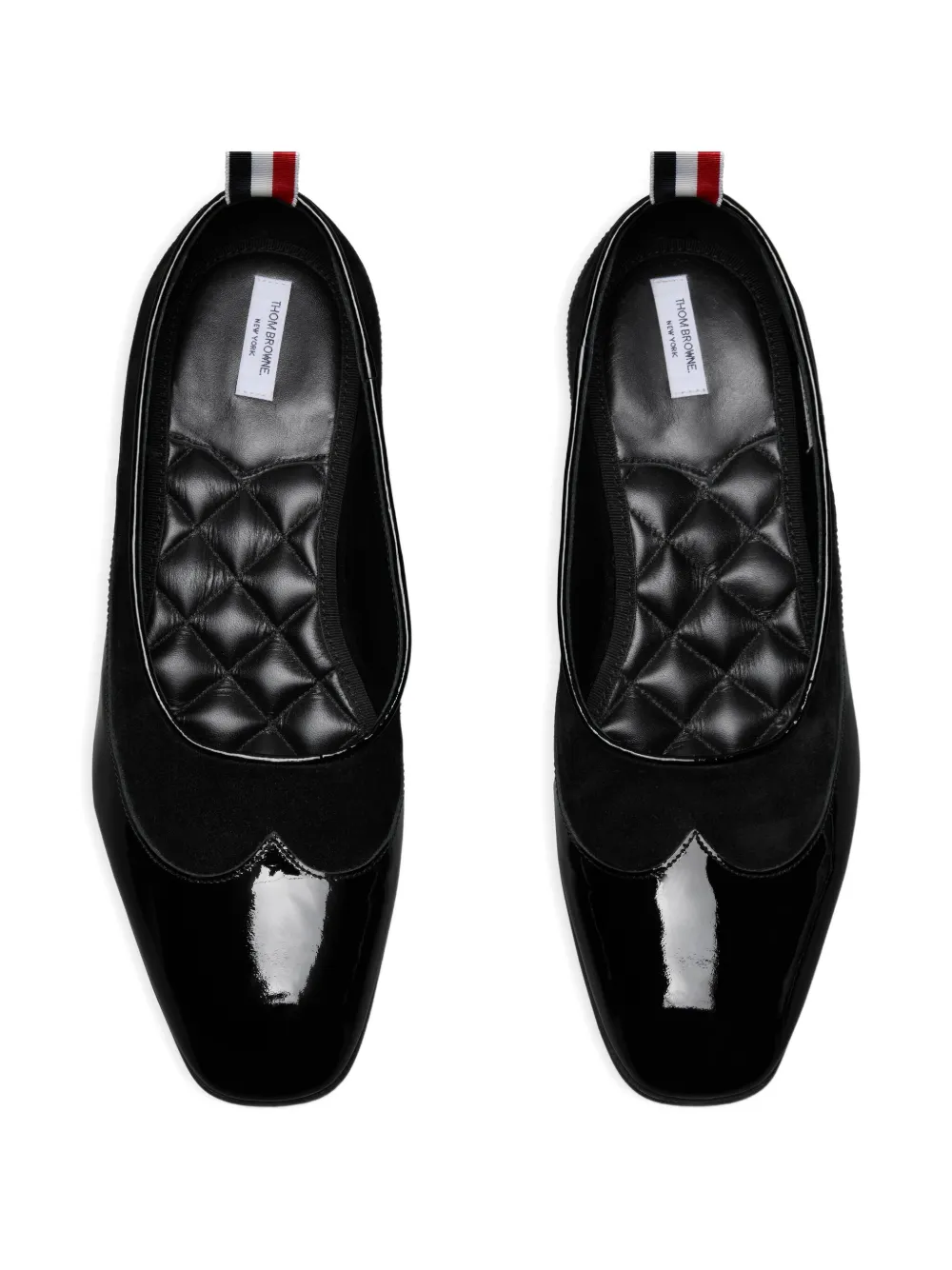 Thom Browne Leren ballerina's Zwart