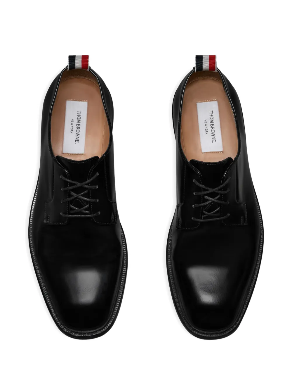 Thom Browne Leren Derby veterschoenen Zwart