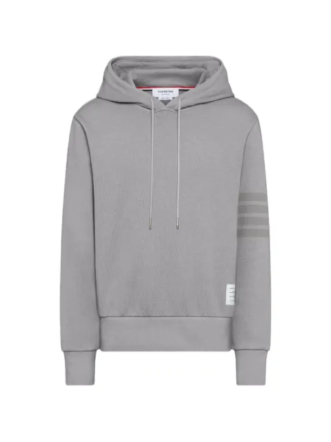 Thom Browne solid loopback 4-Bar hoodie