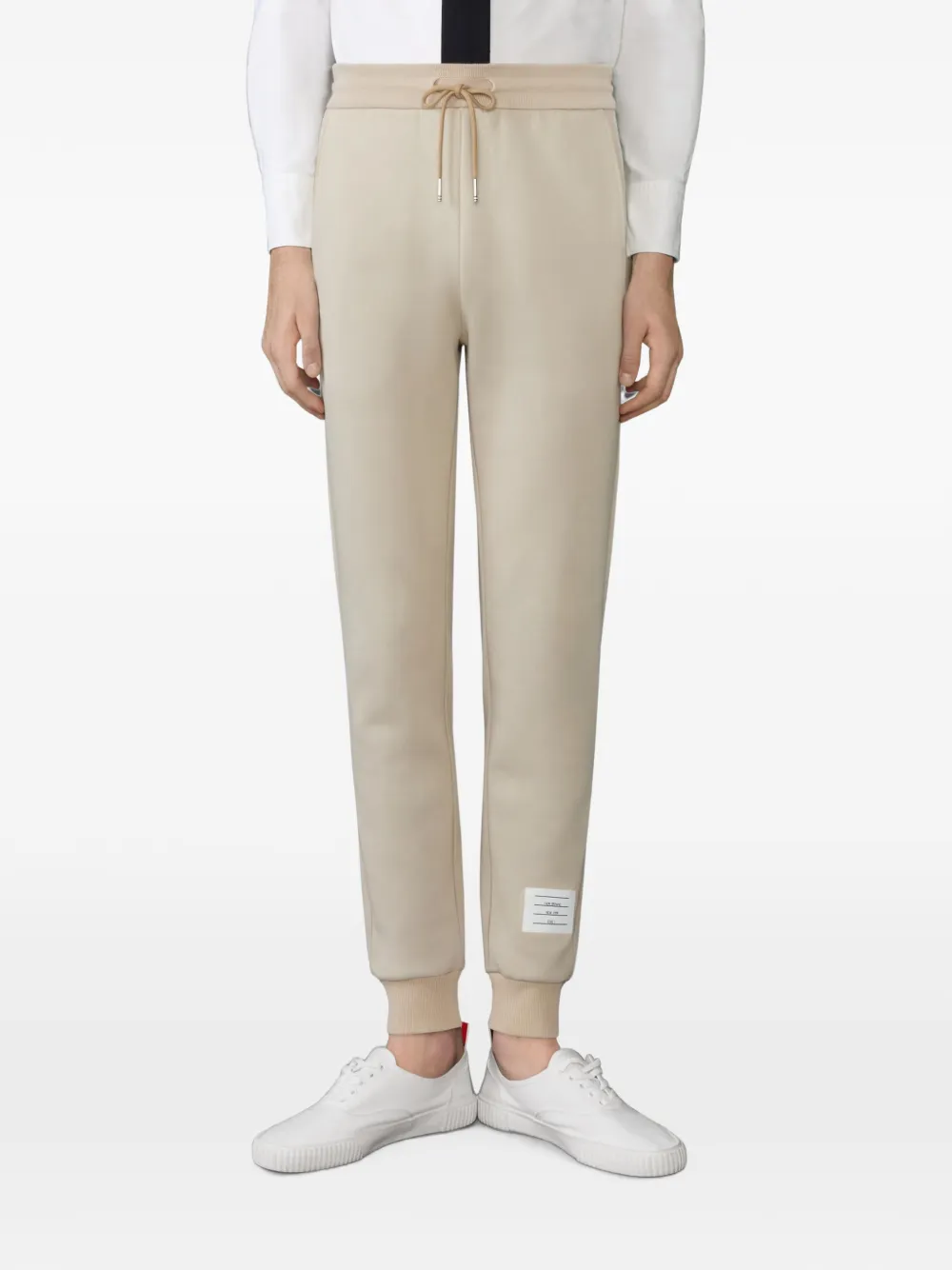 Thom Browne 4-Bar loopback trainingsshorts Beige