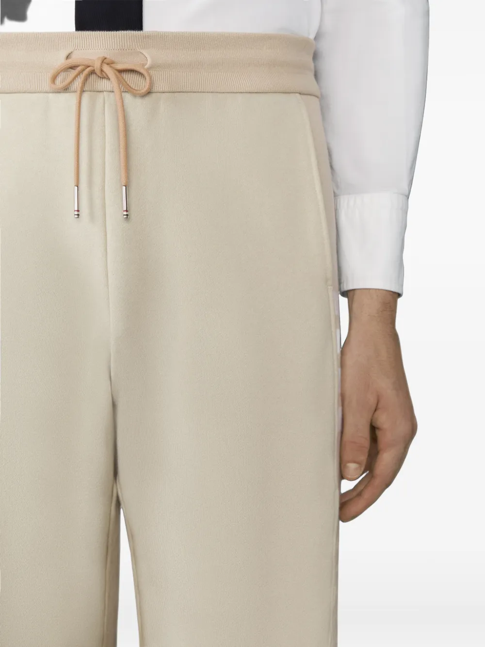 Thom Browne 4-Bar loopback trainingsshorts Beige