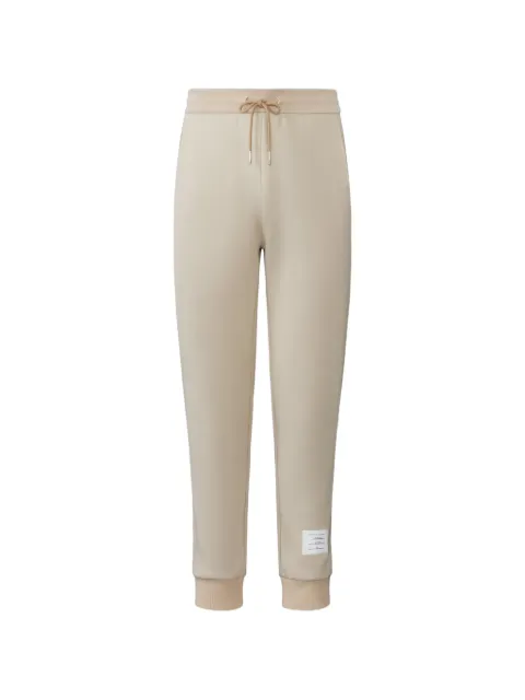 Thom Browne solid loopback jersey 4-Bar trousers