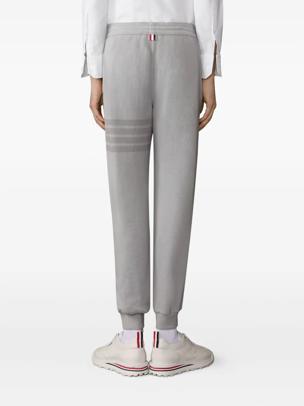 Thom Browne Loopback trainingsbroek met vier strepen Grijs