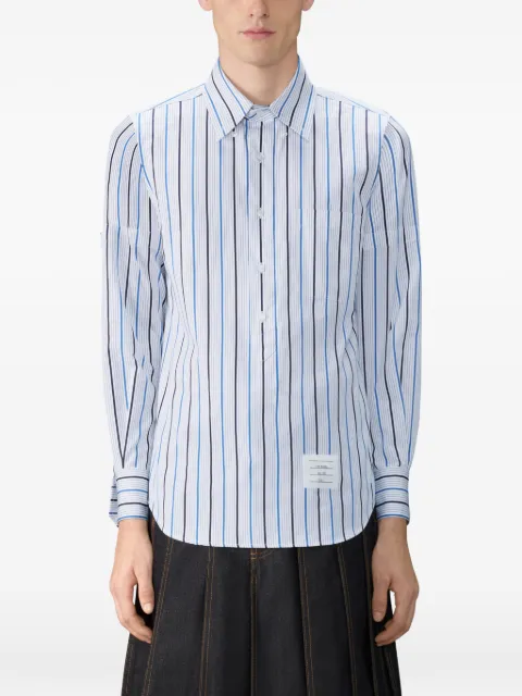 Thom Browne 条纹府绸臂环套头衬衫