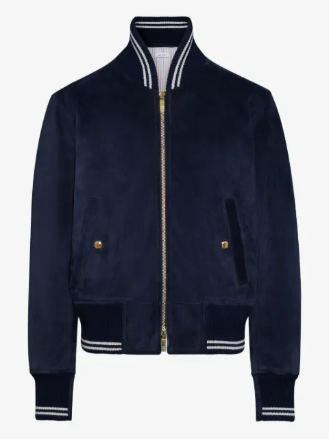 Thom Browne suede rib knit blouson jacket