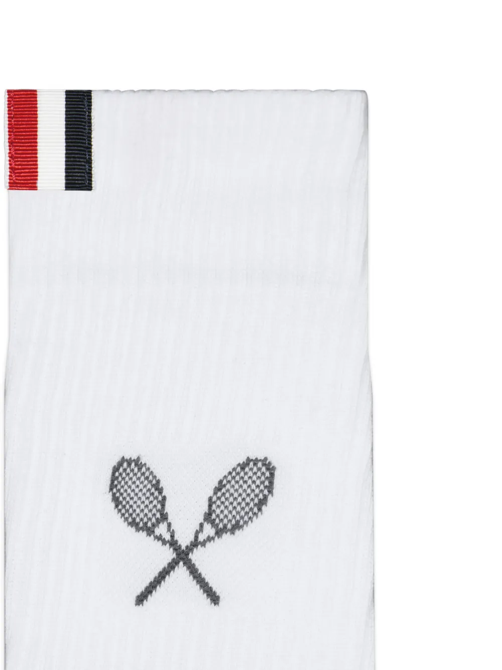 Thom Browne Tennis Racquet Socks In White