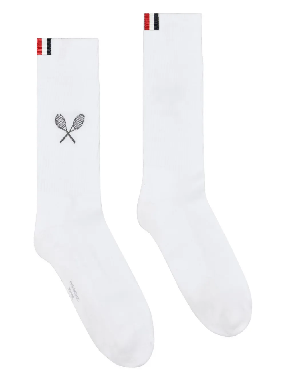 Thom Browne Tennis Racquet Socks In White