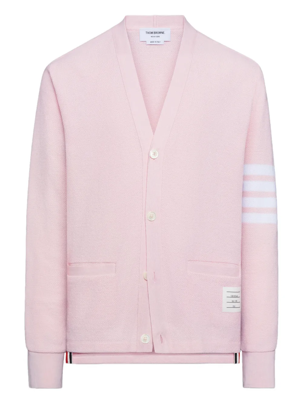 Thom Browne 4-Bar piqué vest met textuur Roze