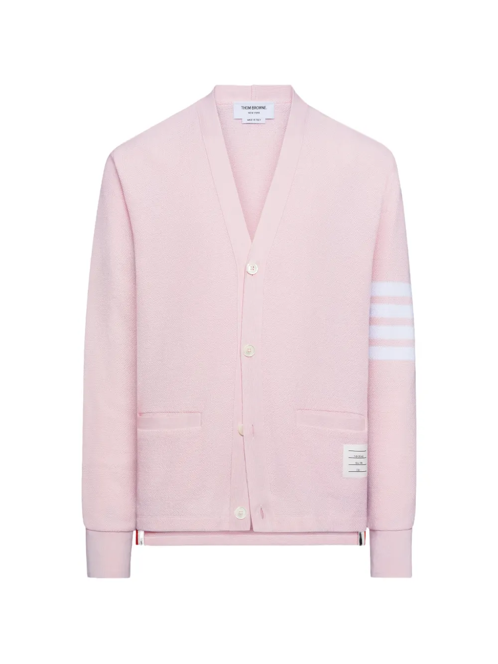 Thom Browne textured pique 4-Bar cardigan