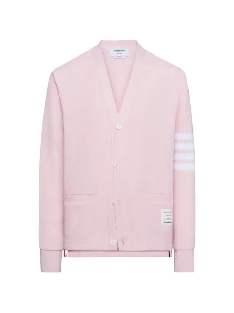 Thom Browne textured pique 4-Bar cardigan