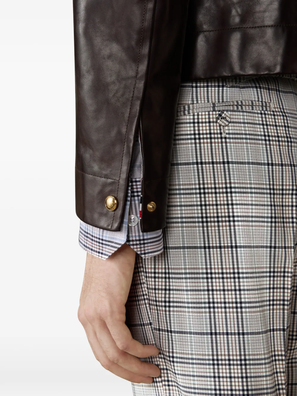 Thom Browne Leren jack Bruin