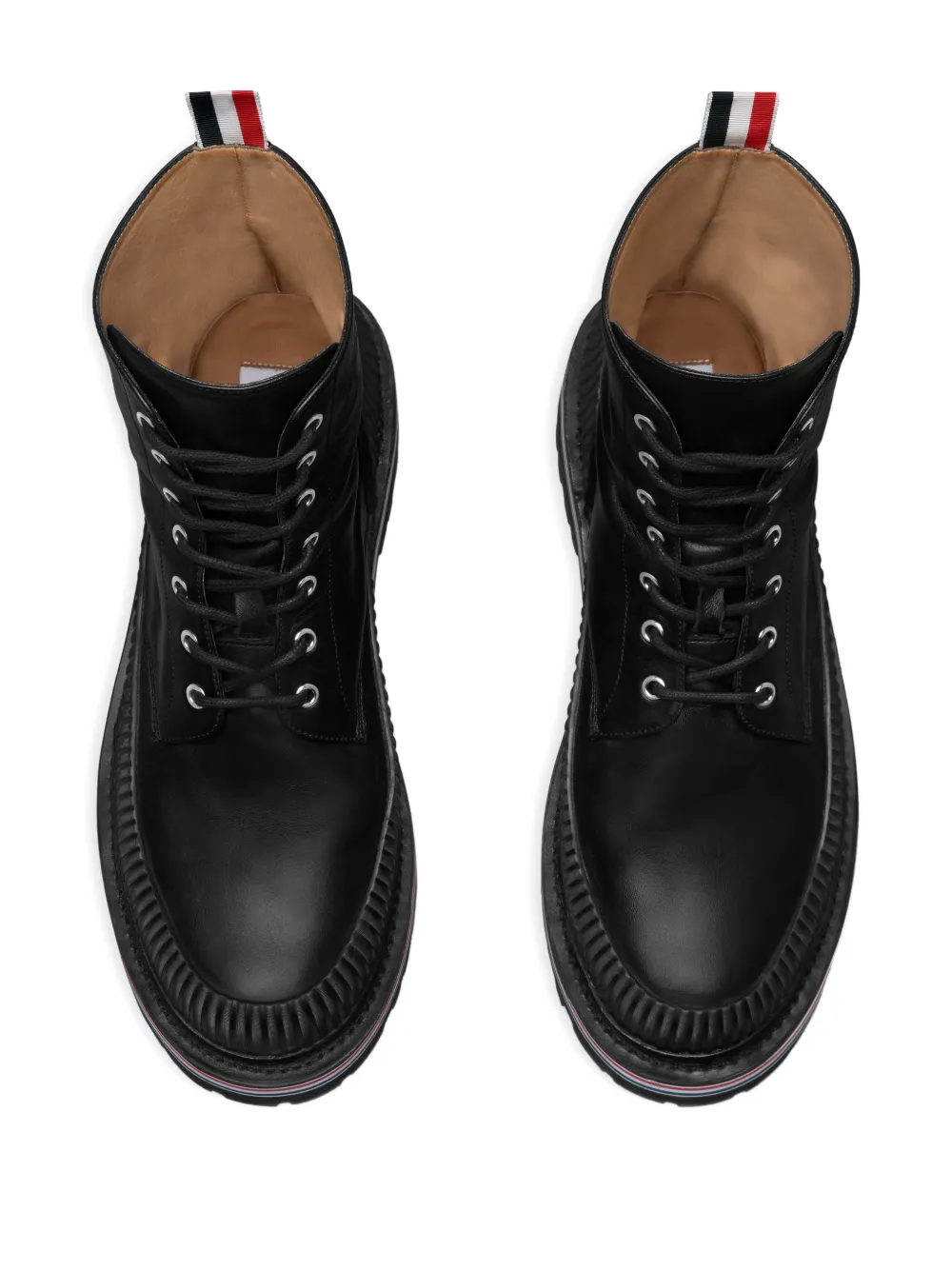 Thom Browne Leren wandellaarzen Zwart