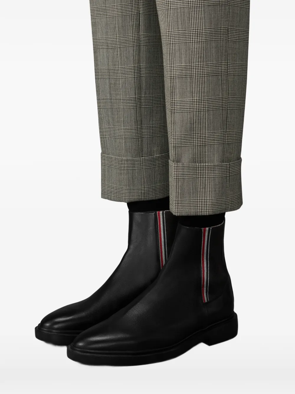 Thom Browne RWB leren Chelsea laarzen Zwart