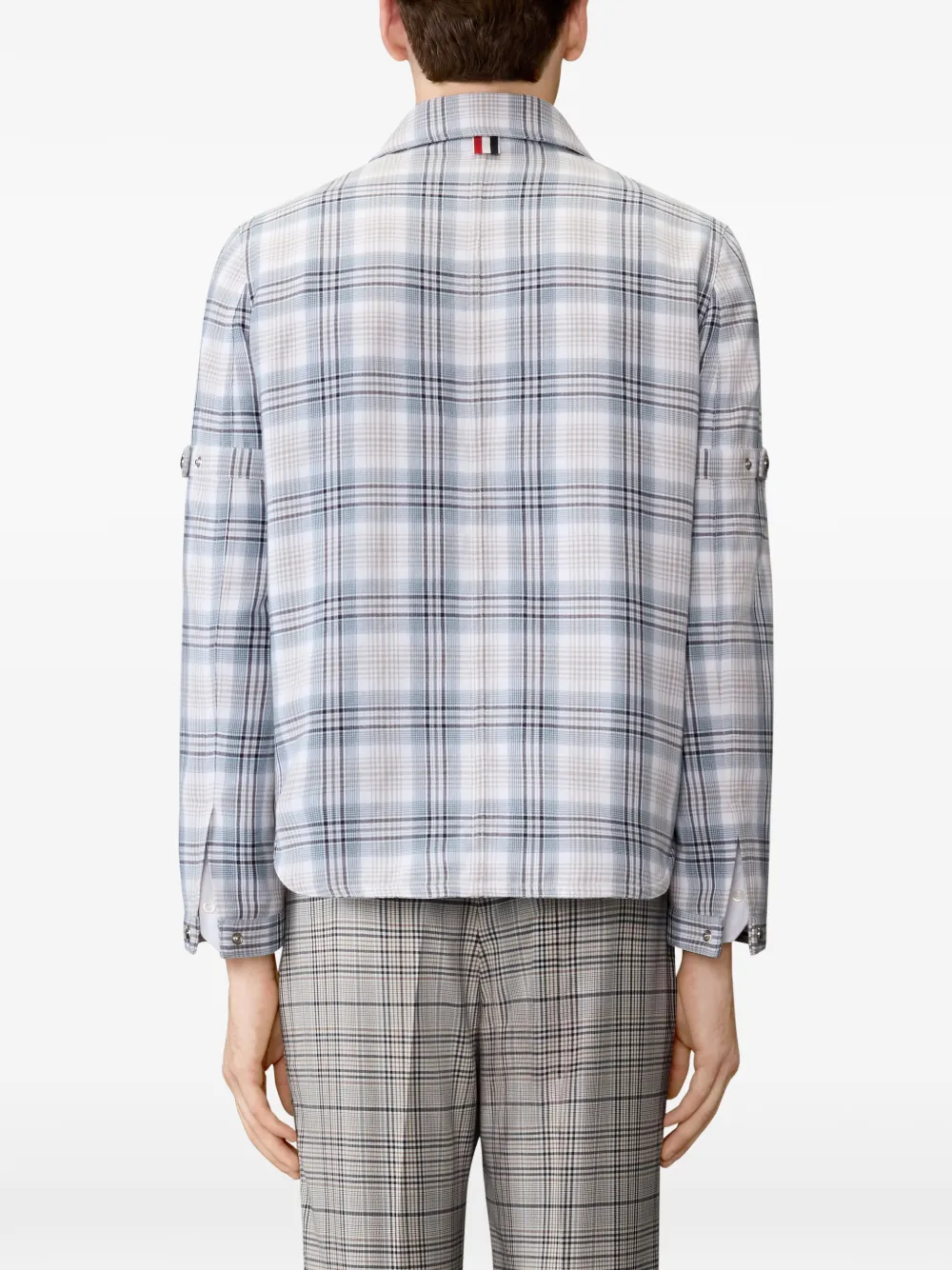 Thom Browne Geruit cargo jack Wit