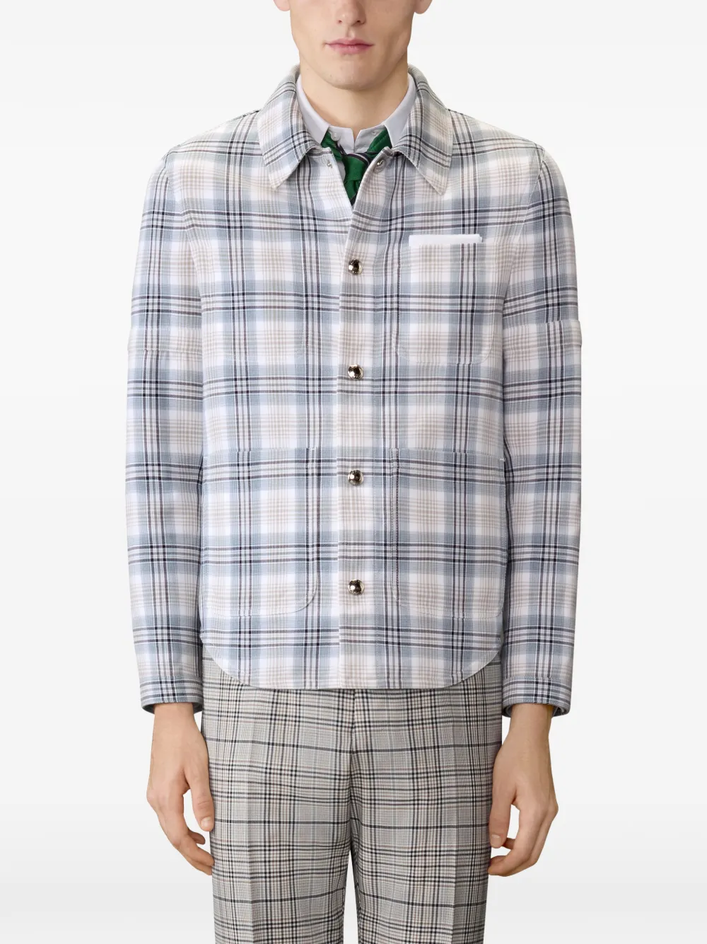 Thom Browne Geruit cargo jack Wit