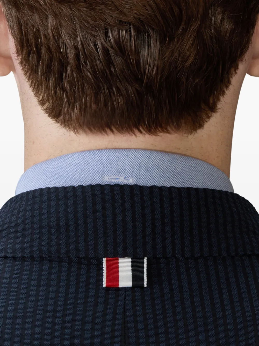 Thom Browne Gestreepte blazer Blauw