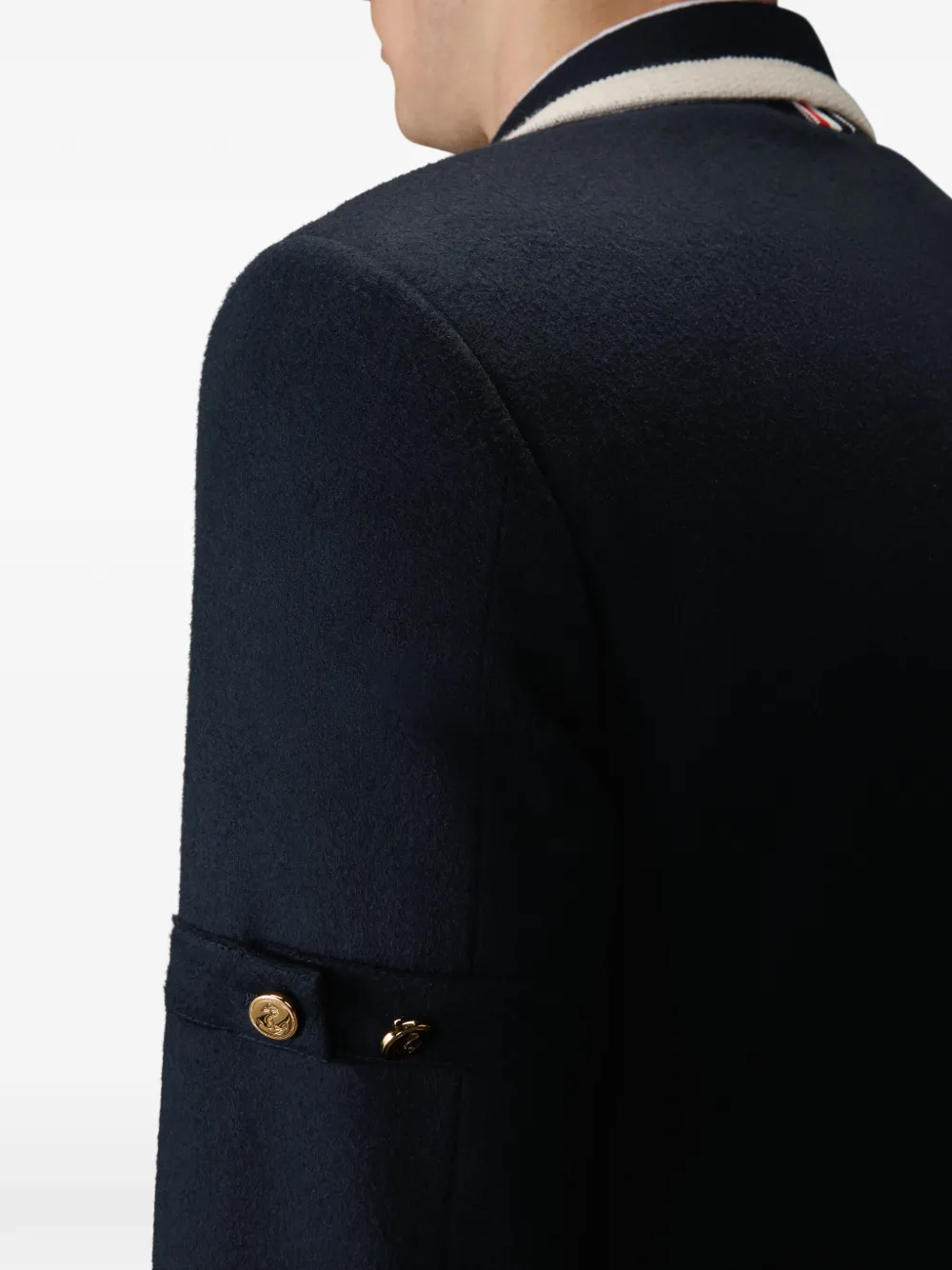 Thom Browne Blazer met geborduurde band Blauw