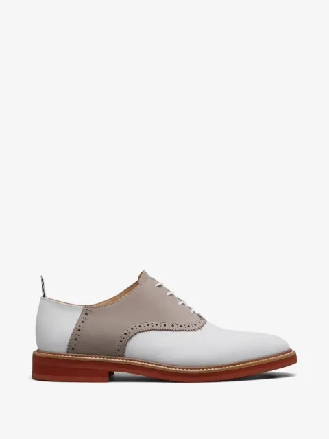 Thom Browne nubuck rubber sole saddle shoes 