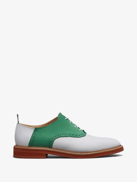 Thom Browne nubuck rubber sole saddle shoes