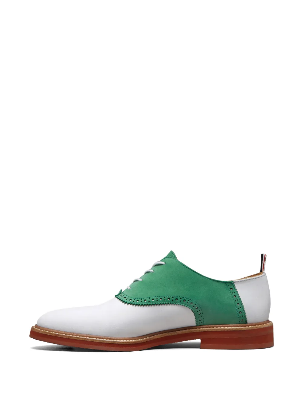 Thom Browne colour-block panelled oxford shoes Wit