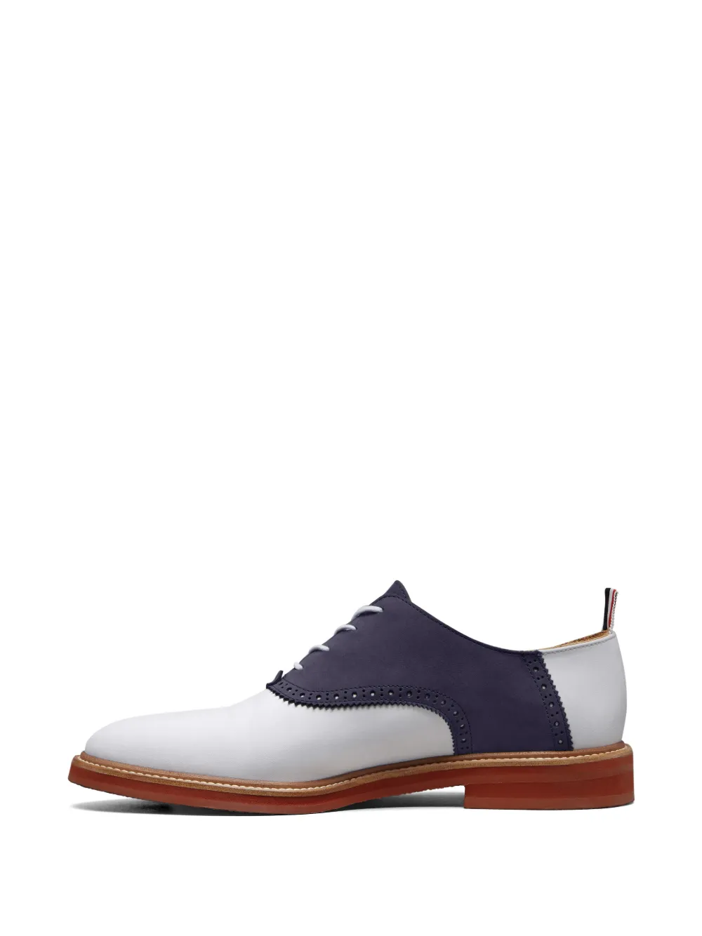 Thom Browne colour-block panelled oxford shoes Wit