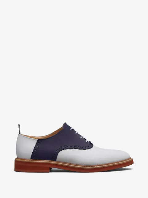 Thom Browne nubuck rubber sole saddle shoes
