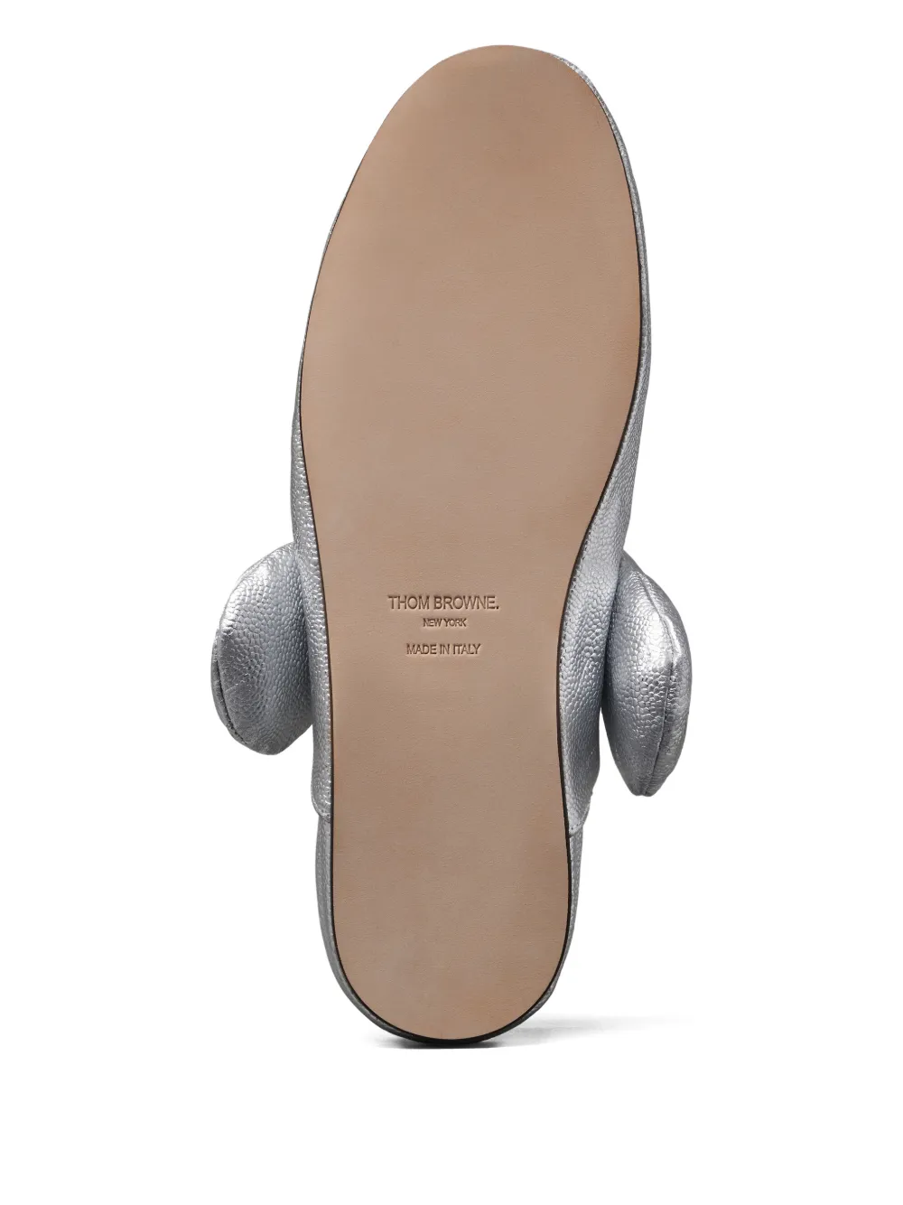 Thom Browne Hector slippers met bewerkte afwerking Zilver