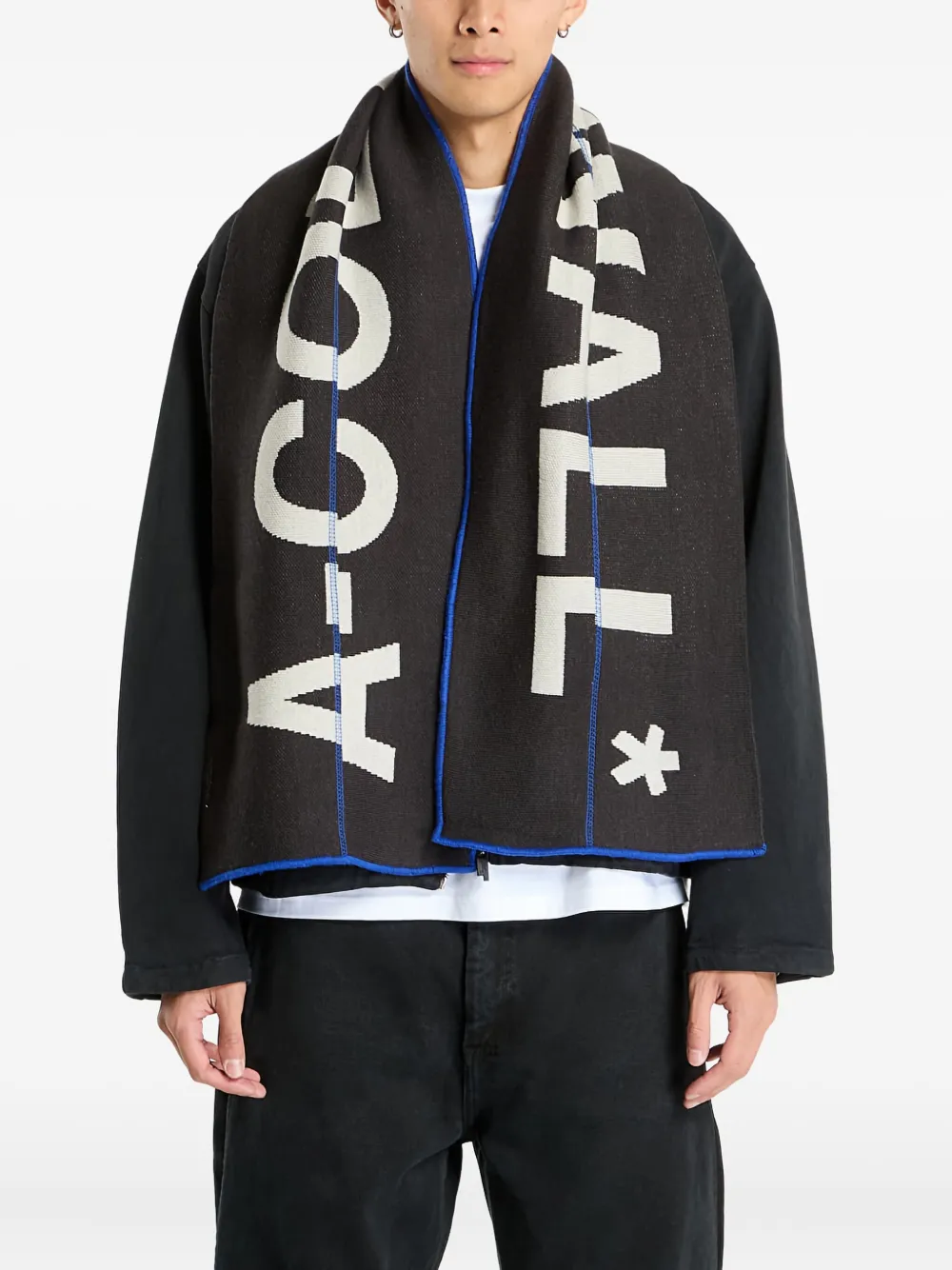 A-cold-wall* Typographic Scarf In Burgundy
