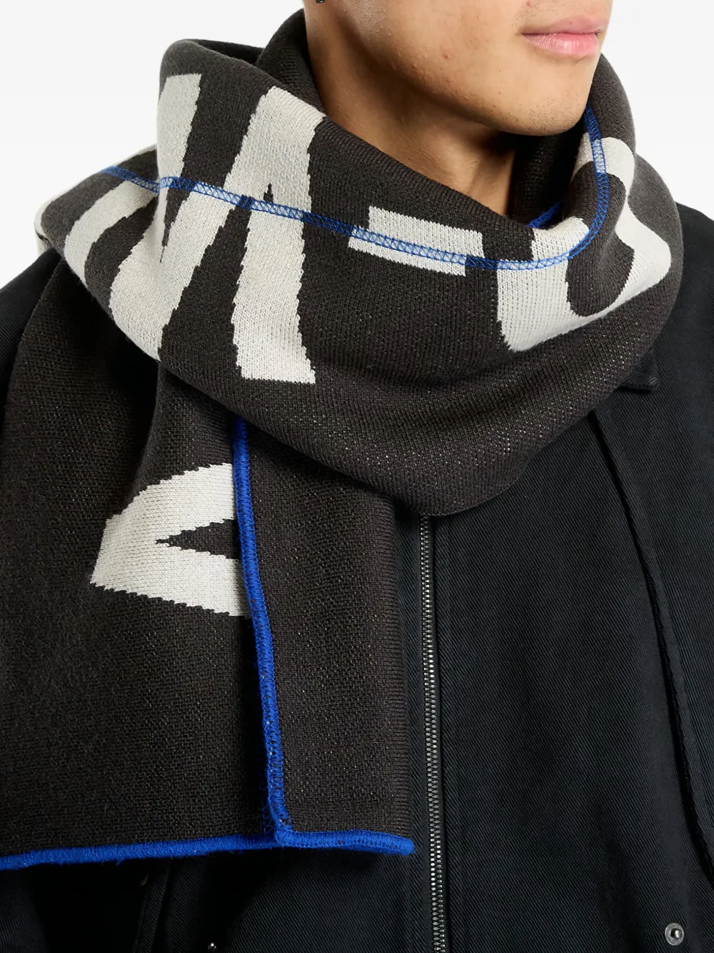 A-cold-wall* Typographic Scarf In Burgundy