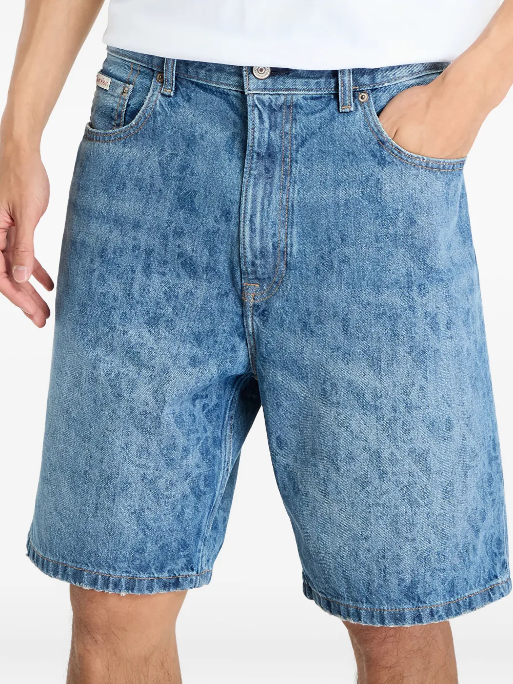Calvin Klein 1990s shorts met zak Blauw