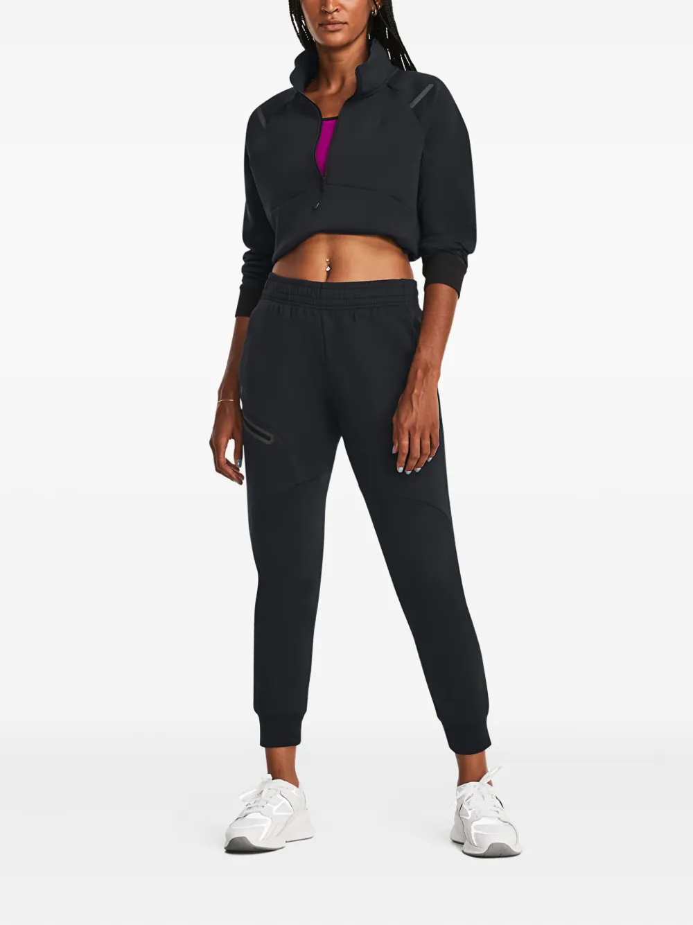 Under Armour Zip-pocket Track Pants In Black
