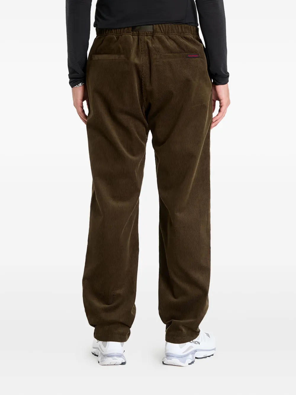 Gramicci Ribfluwelen broek met riem Bruin