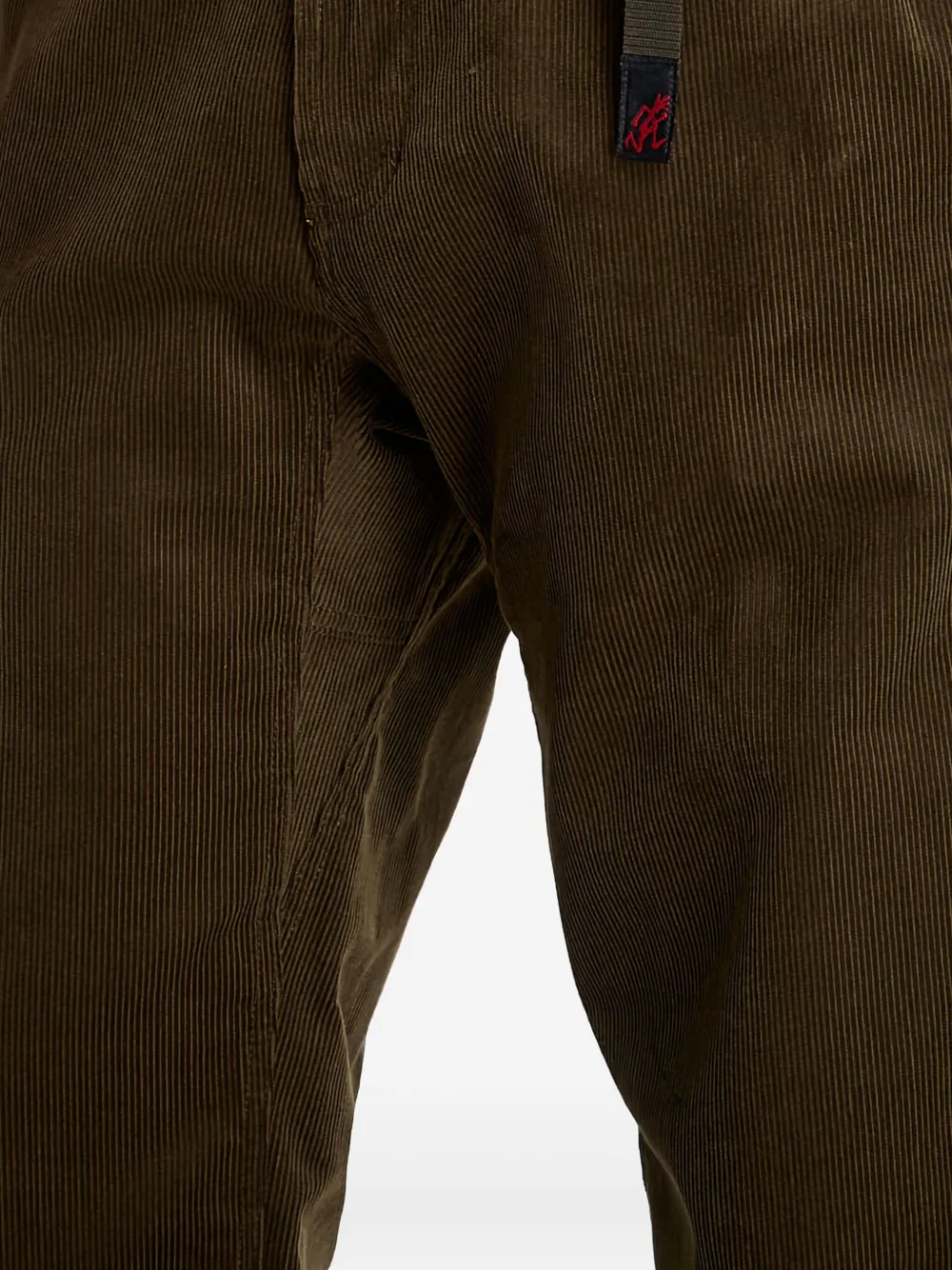 Gramicci Ribfluwelen broek met riem Bruin