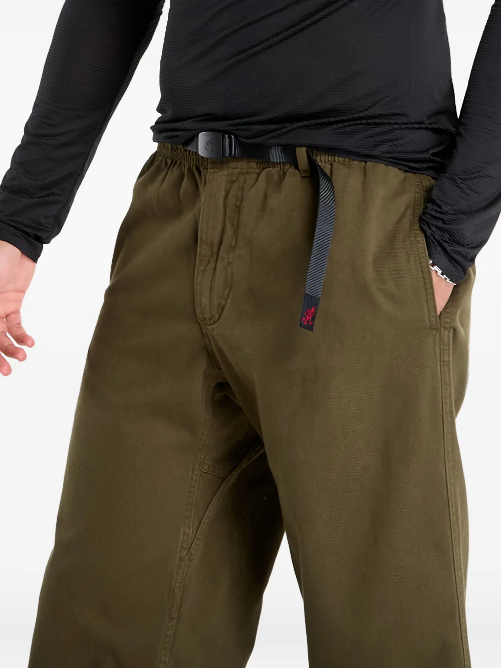 Gramicci Broek met ceintuur Groen