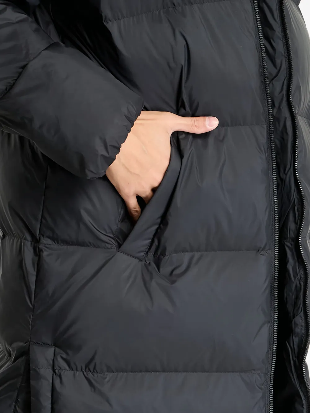 Calvin Klein Jeans Gewatteerde jas met capuchon Zwart