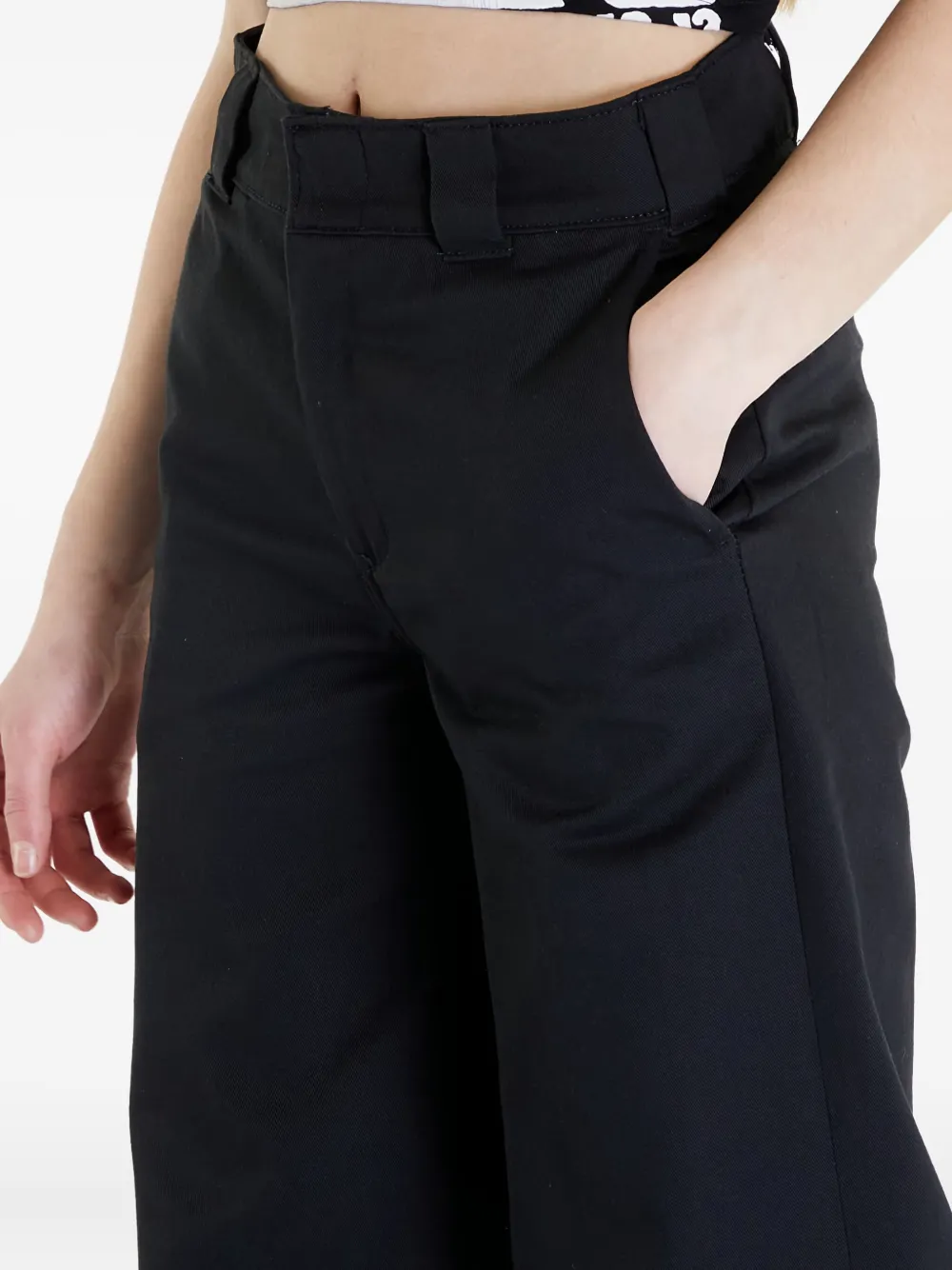 DICKIES Broek met wijde pijpen Zwart