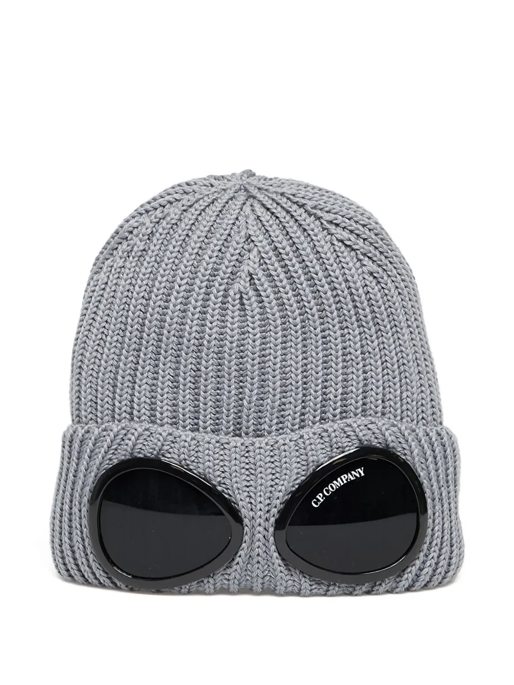 C.p. Company Goggle Merino Wool Beanie In Gray